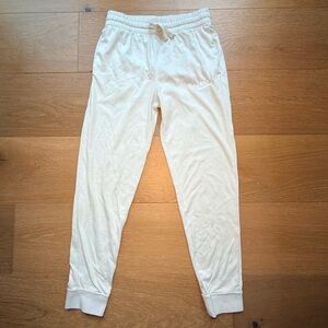 Nike Girls Lightweight Off-White Comfy Preppy Sweatpants Medium Joggers